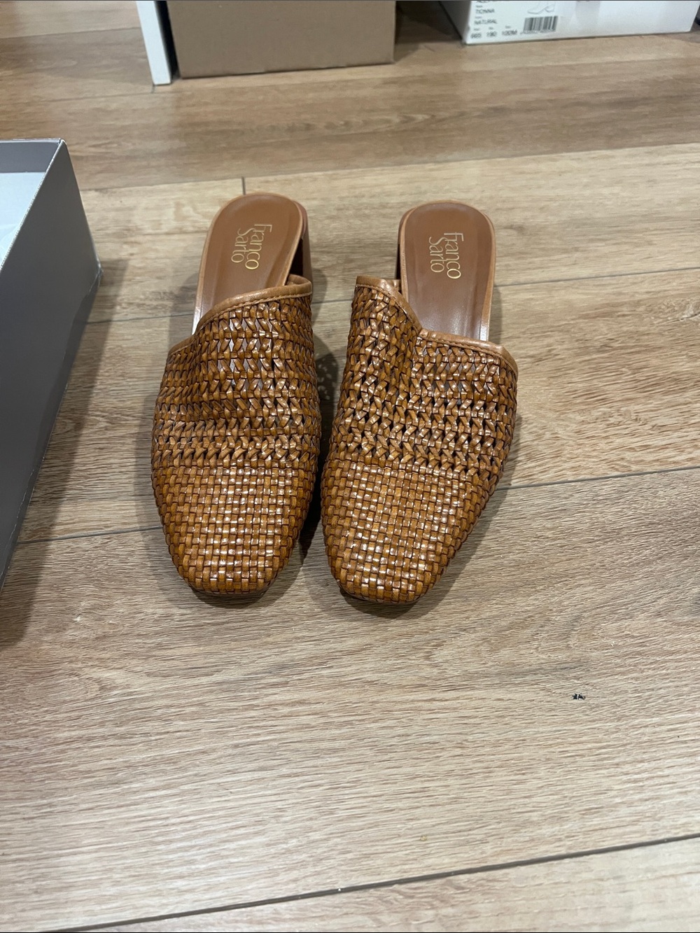 Franco Sarto Men’s Woven Slip-On Loafers — Brown